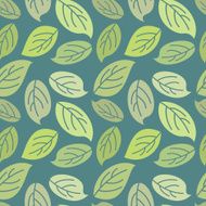 Seamless leaves background Vintage pattern for leaves Vector r