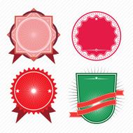 Set of badges ribbons and labels set 4 N2