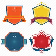 Set of badges ribbons and labels set 2 N2