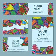 Business cards Card or invitation Vintage decorative elements