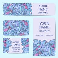 Business cards Card or invitation Vintage decorative elements N2