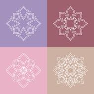 Flourish logo template ornament label