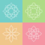 Flourish logo template ornament label N2