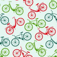 Seamless bicycle pattern Vector illustration