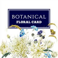Vintage Floral Card with Chrysanthemums