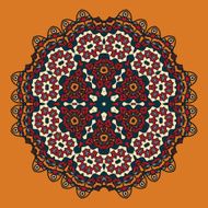 Stylized Oriental Mandala Design for Flayer Invitation postcard cover