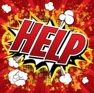 Help - Comic book style word