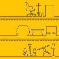 Interior linear infographics N2