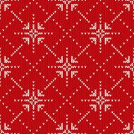Christmas Sweater Design Seamless Knitted Pattern with Stars N2