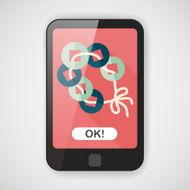 Chinese New Year flat icon with long shadow N29