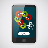 Chinese New Year flat icon with long shadow N31