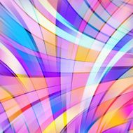 Colorful smooth light lines background pink blue orange colors
