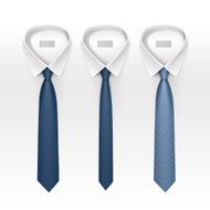 Set of Tied Striped Colored Silk Ties and Bow
