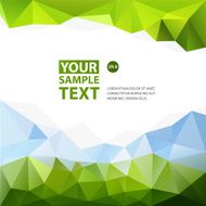 Frame from triangle abstract background with text Vector illust