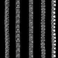 Vector seamless black and white ethnic pattern N6