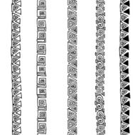 Vector seamless black and white ethnic pattern N9