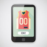 basketball clothing flat icon with long shadow eps10 N10