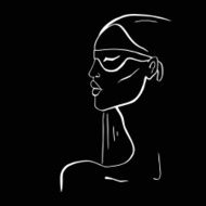Hand drawn fashion Portrait N4