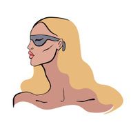 Hand drawn fashion Portrait N6