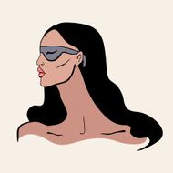 Hand drawn fashion Portrait N7