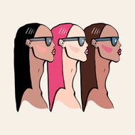 Hand drawn fashion Portrait N8