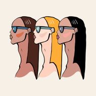 Hand drawn fashion Portrait N9