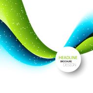 Abstract curved lines background Template brochure design N8
