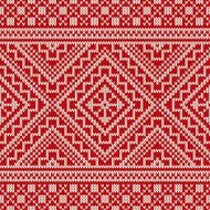 Winter Holiday Sweater Design Seamless Knitted Pattern