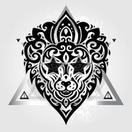 Lions head Tribal pattern N9