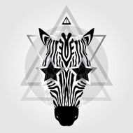 Zebra head Tribal pattern N2