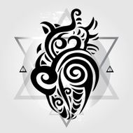Heart Tribal pattern N2