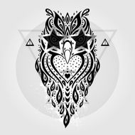 Owl Tribal pattern N11