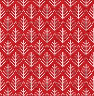 Scandinavian flat style red knitted seamless pattern