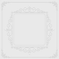 Vintage ornament from cut paper and shadow border frame decoration N2