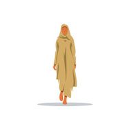 Young Arab woman in traditional dress Vector Illustration N2