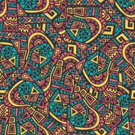 Hand Drawn Ethnic Seamless Pattern N11