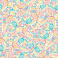 Hand Drawn Ethnic Seamless Pattern N12