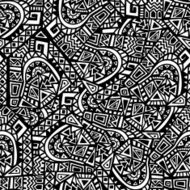 Hand Drawn Ethnic Seamless Pattern N16
