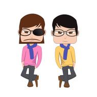 Twin man in different style N2