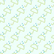 Seamless pattern with umbrellas