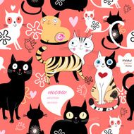 pattern in love with a cat