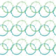 Seamless pattern circles connected in chain