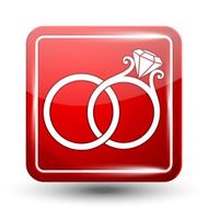 Wedding Rings Square Icon