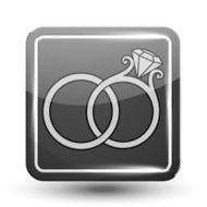 Wedding Rings Square Icon N2