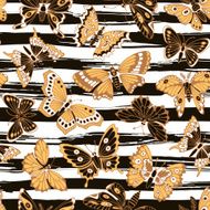 seamless pattern with decorative butterflies N4