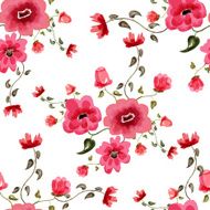 Watercolor floral seamless pattern N17
