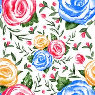 Watercolor floral seamless pattern N18