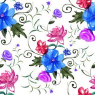 Watercolor floral seamless pattern N20