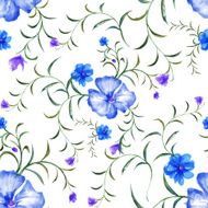 Watercolor floral seamless pattern N21