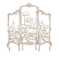 Interior fragment sketch Vector illustration